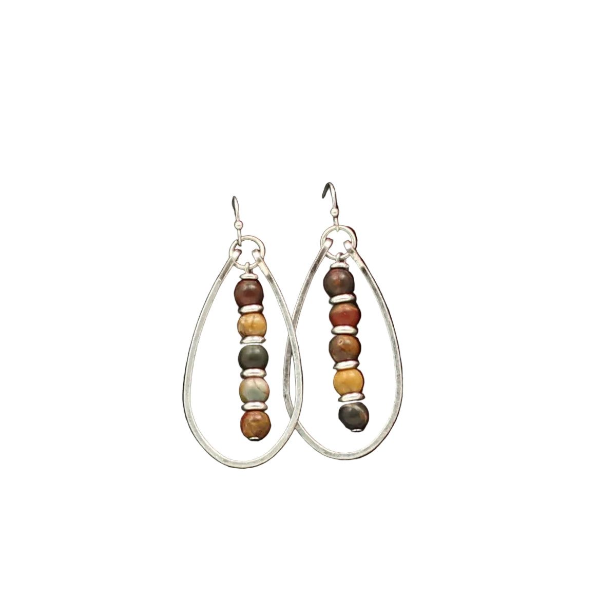 Blazin Roxx Tear Drop Beaded Earrings