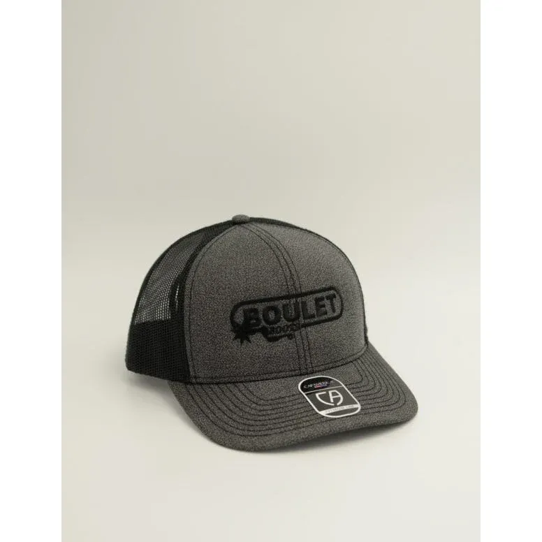 Boulet Mesh Snapback Cap - Black/Black - VET324