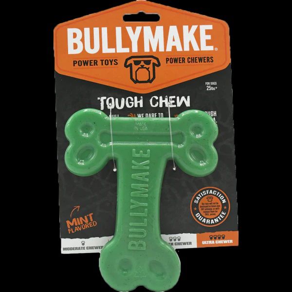 Bullymake Doy Toy Tough Chew Nylon T-Bone Green-Mint flavour