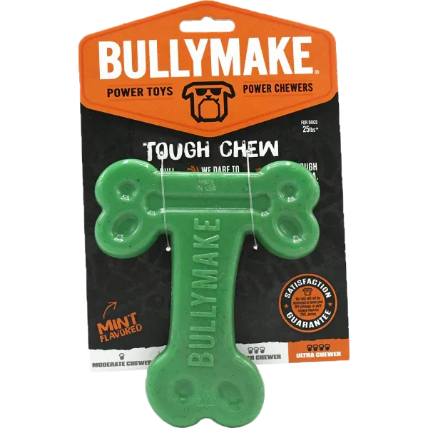 Bullymake Doy Toy Tough Chew Nylon T-Bone Green-Mint flavour
