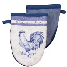 Blue Rooster Grabber Mitt