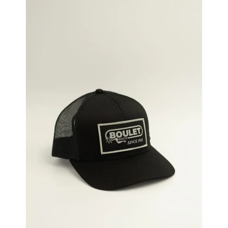 Boulet Mesh Snapback Cap - Black/Black - VET305