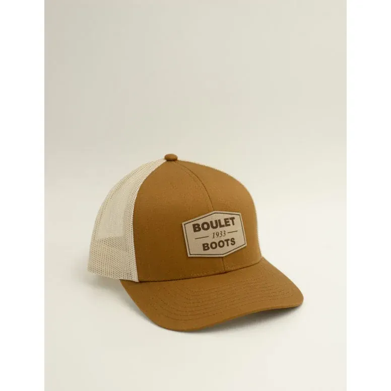 Boulet Mesh Snapback Cap - Caramel w/Stone