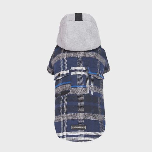 Canada Pooch The Shacket Blue Plaid Size 18