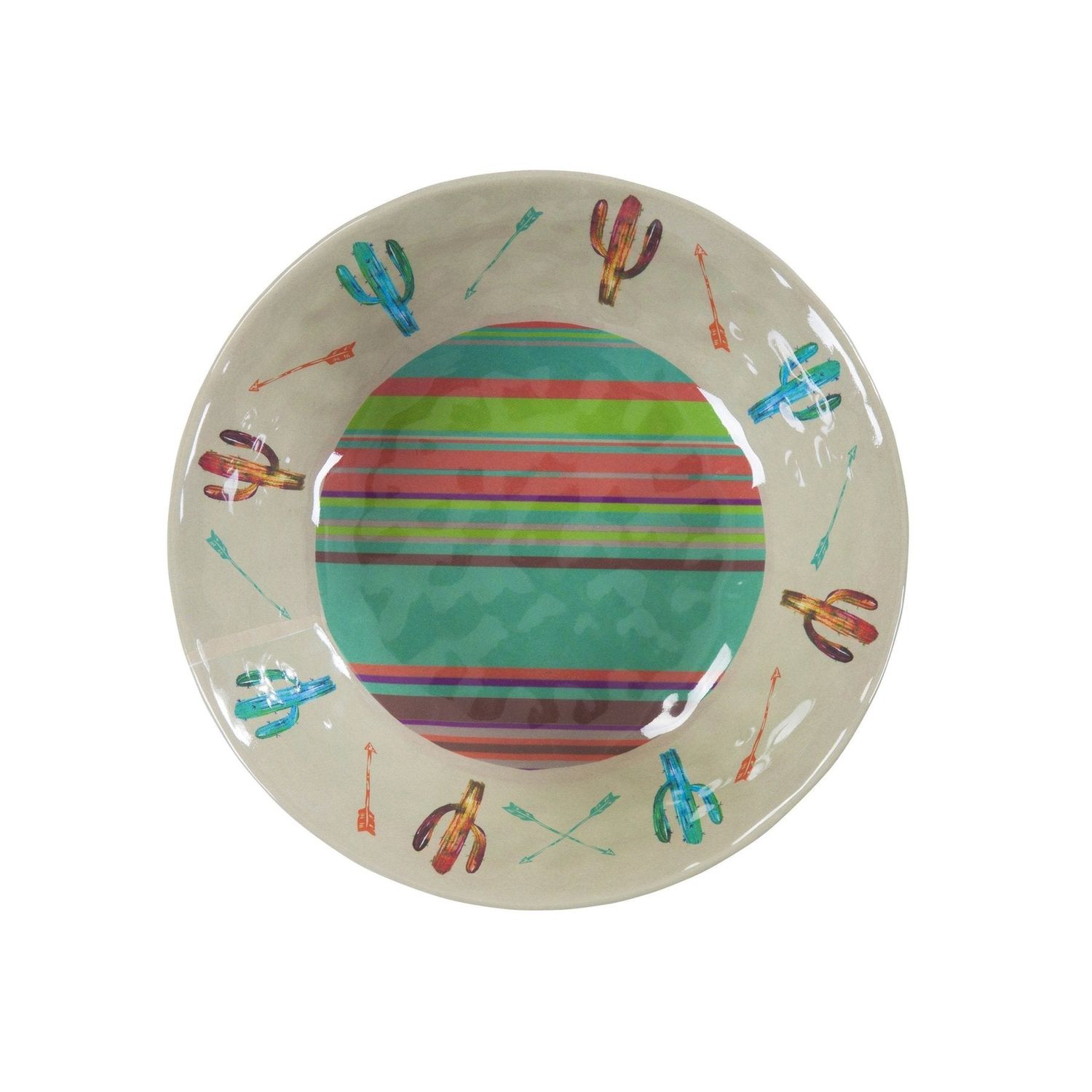 Cactus Design Melamine Bowl,
