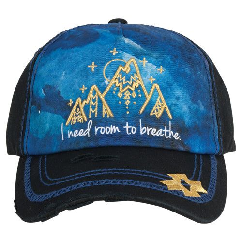 Catchfly Cap Black w/Gold Mountains