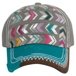 Catchfly Cap Gray/Turq Chevron