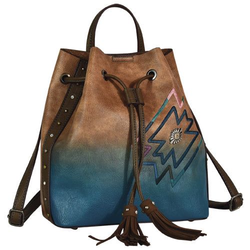 Catchfly Dana Backpack Taupe &amp; Turquoise