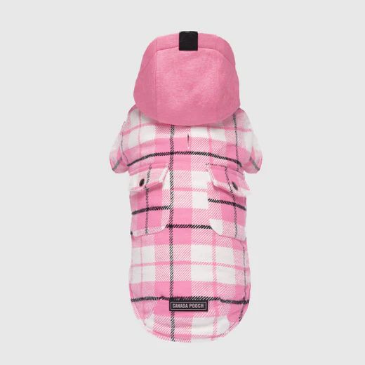 Canada Pooch The Shacket Pink Plaid Size 12