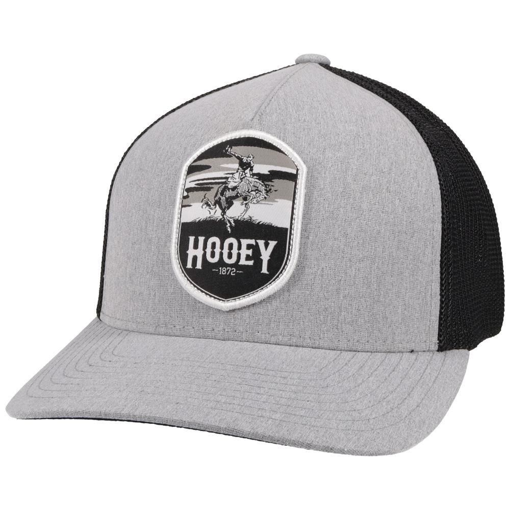 CHEYENNE Hooey Grey/Black 5 Panel Flexfit w/Black/White Patch YOUTH