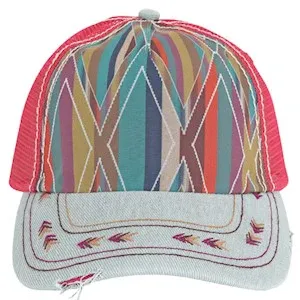 Catchfly Ladies Cap w/Geo Pattern