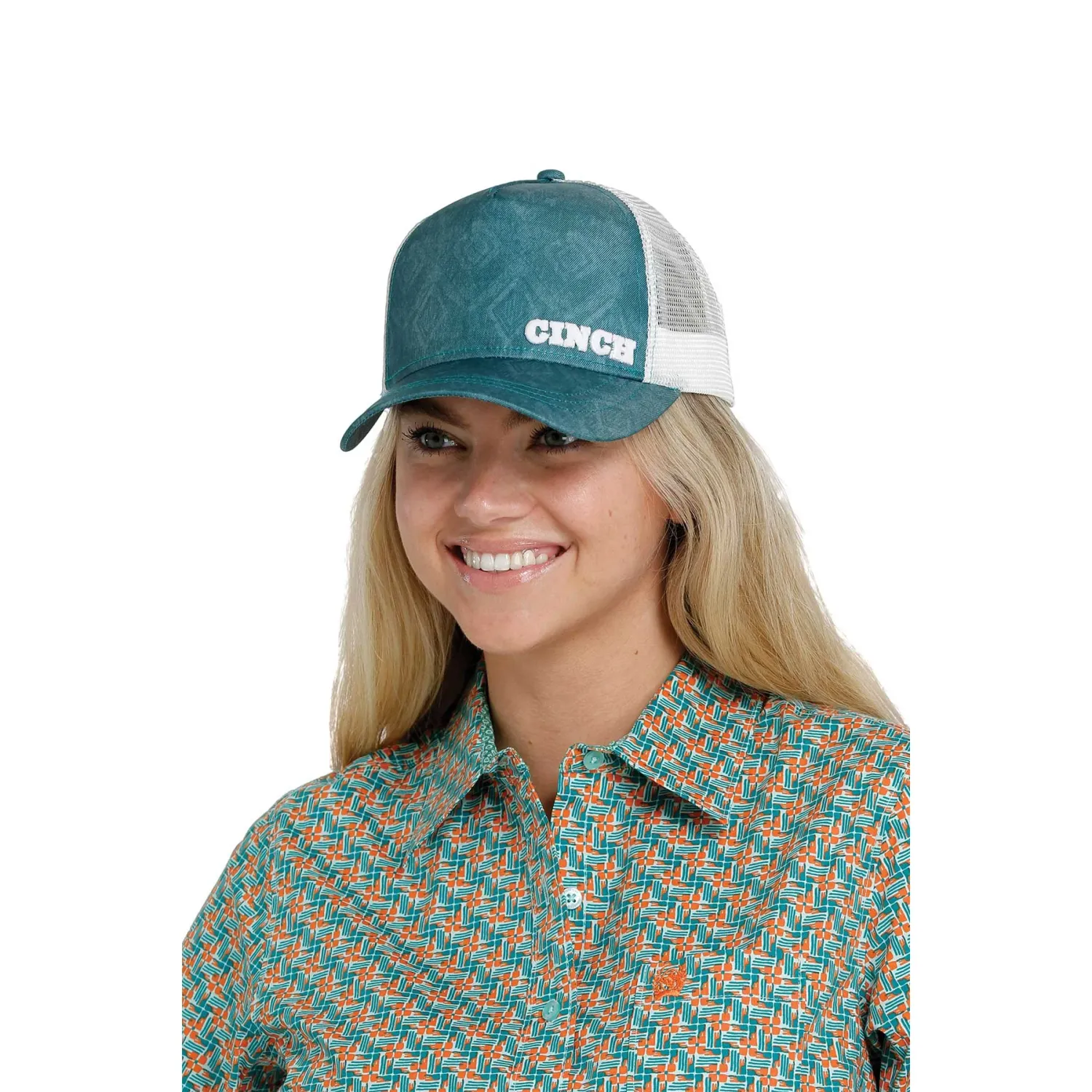 Cinch Womens Trucker Cap Green-2