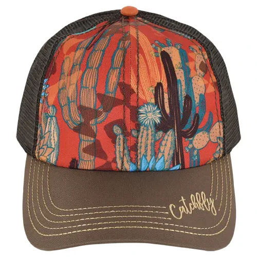 Catchfly Ladies Baseball Cap- Desert Tone Cactuses
