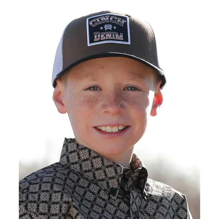 Cinch Boy's Trucker Cap- Brown