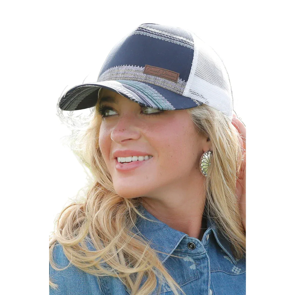Cinch Women's Trucker Cap - Navy-1