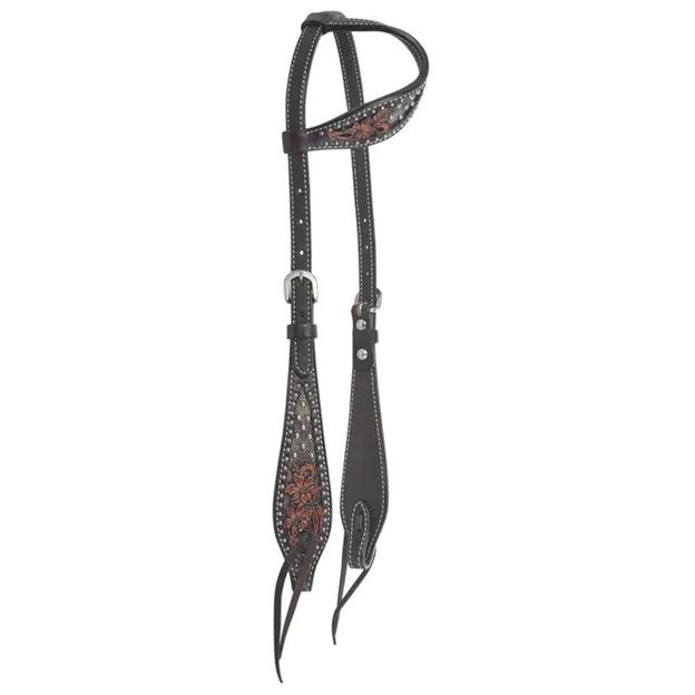 Circle Y Dark Flash Arizona Flower Headstall