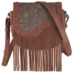 Catchfly Saddle Bag Asymmetrical Tooled Yoke w/ Fringe