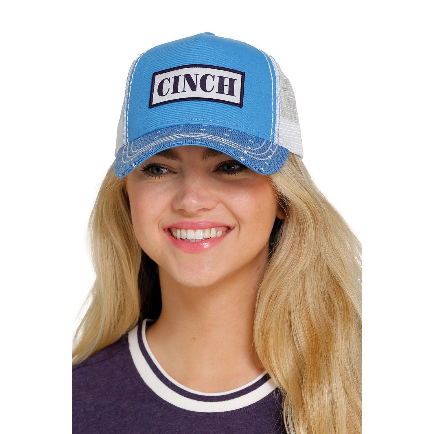 Cinch Women's Trucker Cap - Light Blue-1