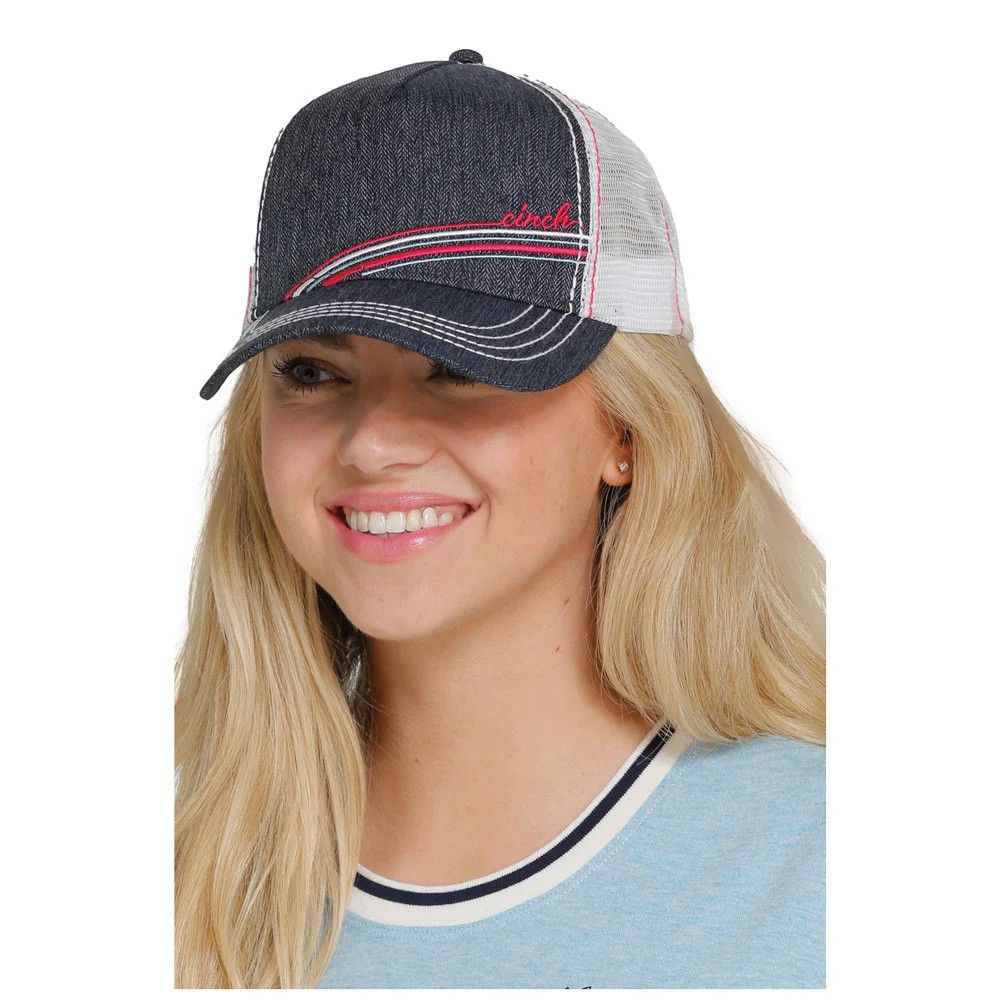 Cinch Women's Trucker Cap - Navy-2