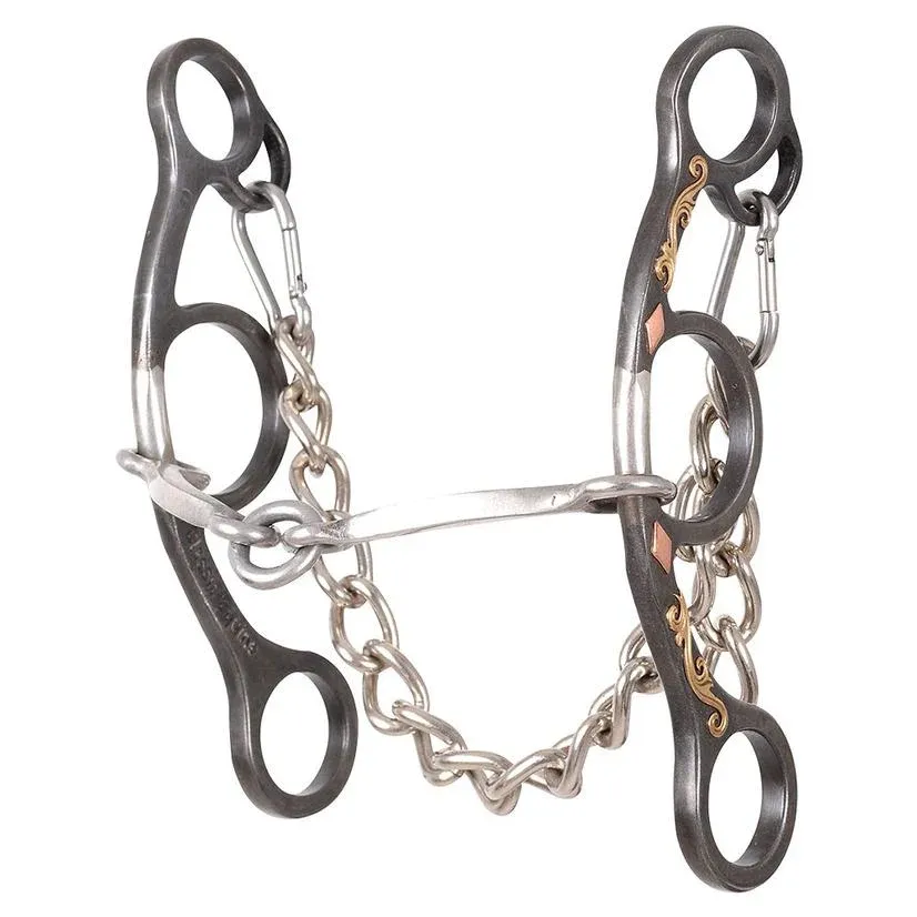 Classic Equine Sherry Cervi Square Bar Lifesaver Short Shank Gag Barrel Bit - BBIT3SSG33SS