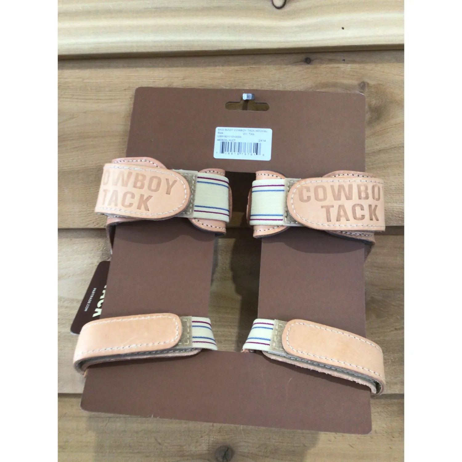 Cowboy Tack Hook &amp; Loop Skid Boot - Tan
