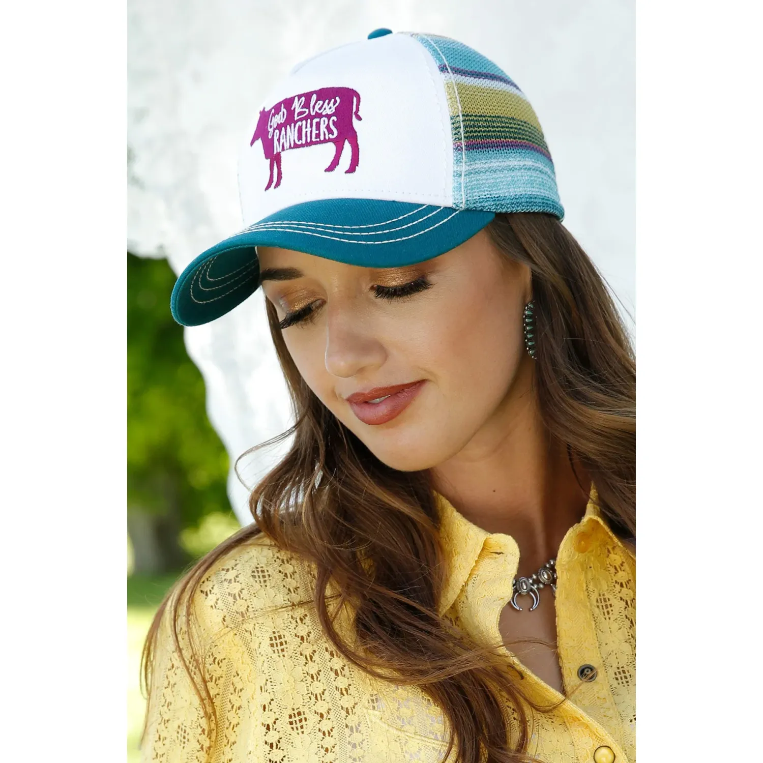 Cruel Girl Womens Trucker Cap Green - CCC0041023