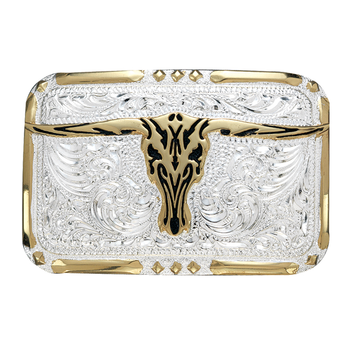 Crumrine Rectangle Buckle - Longhorn