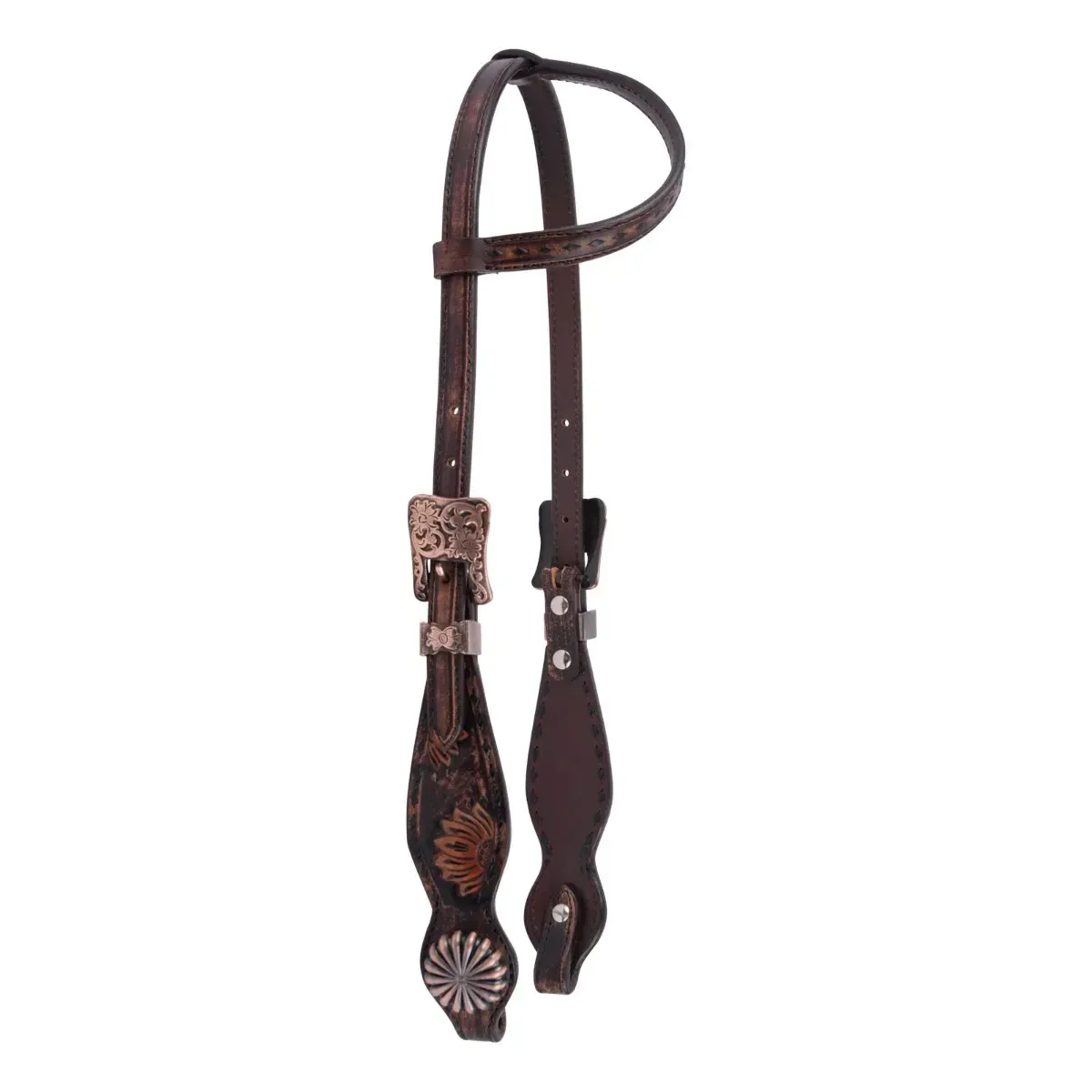 Circle Y GC Vintage Sunflower Gag Cheek Headstall