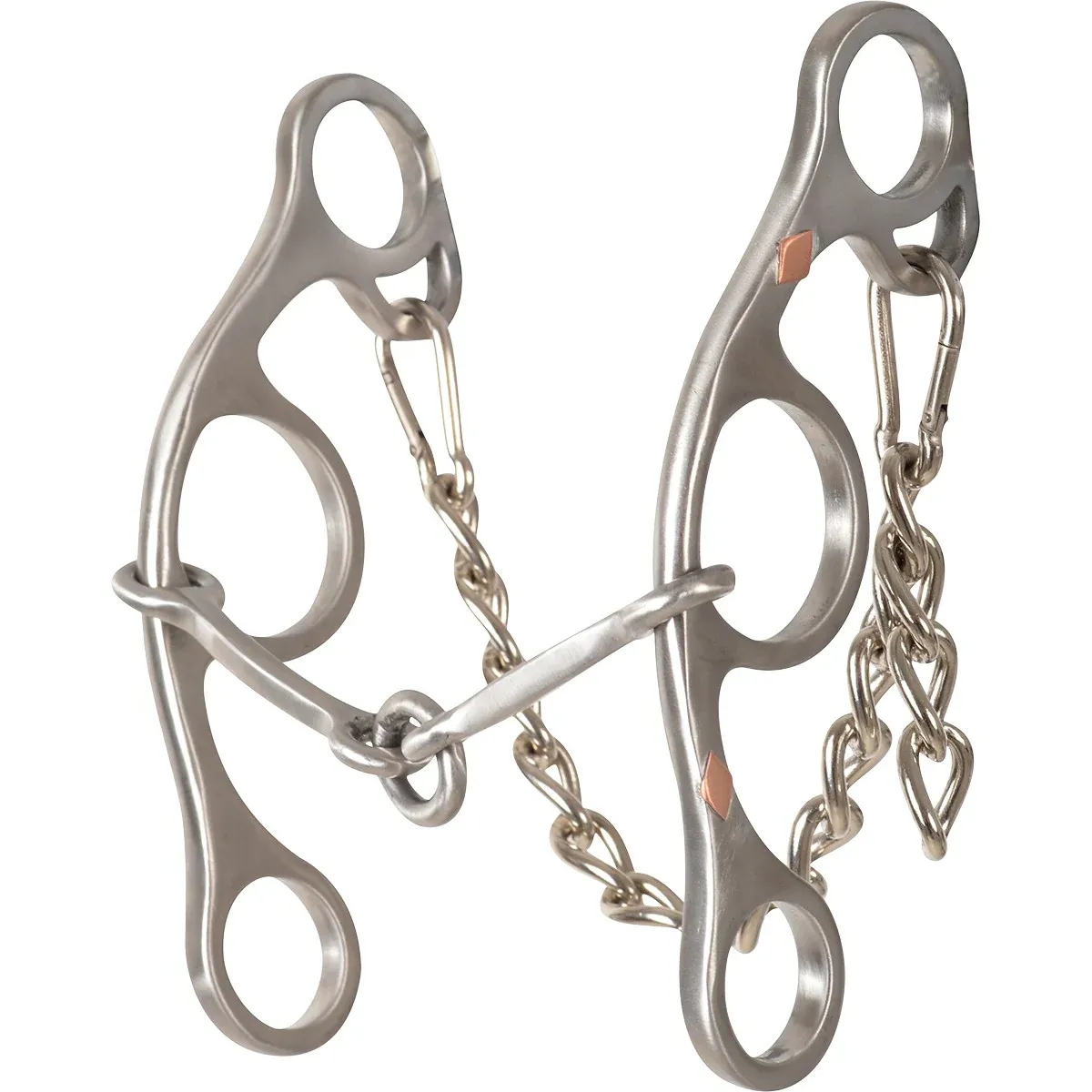Classic Equine Sherry Cervi Square Bar Lifesaver Short Shank Gag Barrel Bit - BBIT4SSG33SS
