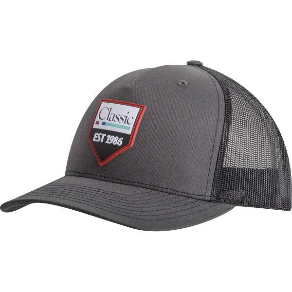 Classic Equine Snapback Ball Cap - Charcoal/Black