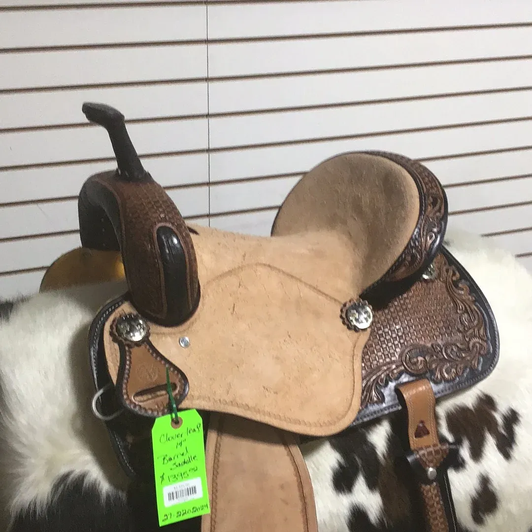 Cloverleaf 14" Barrel Saddle-8