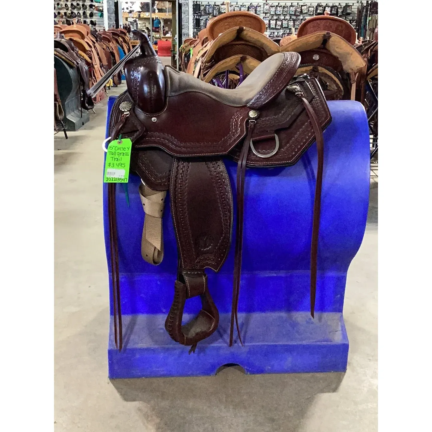 Circle Y 15" Tall Grass Trail Saddle-1