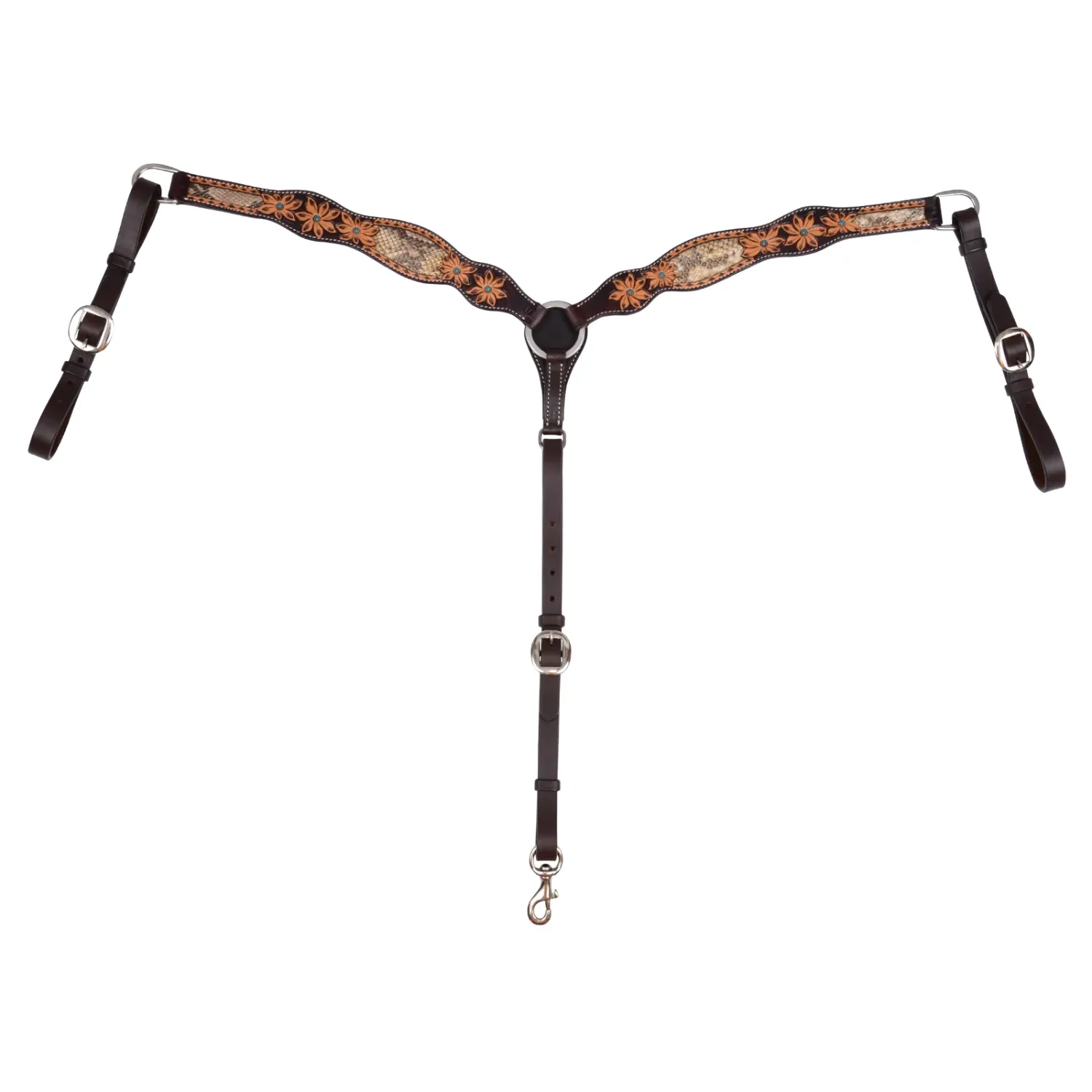 Circle Y Dusty Python Pass Breast Collar