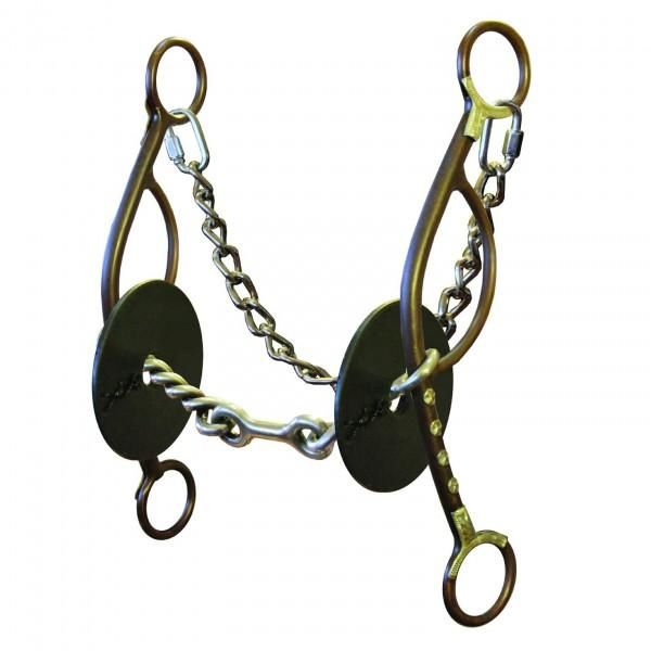 Circle Y Josey Mitchell Long Shank Twisted Wire Done Bone Bit