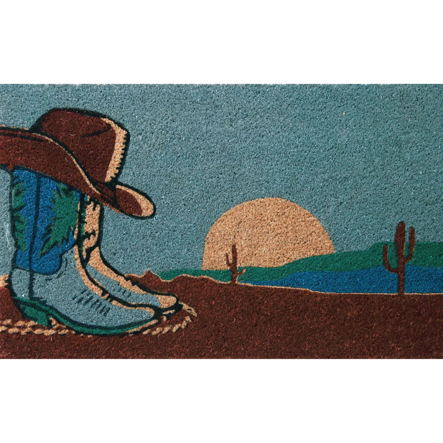 Cowboy and Coir Mat