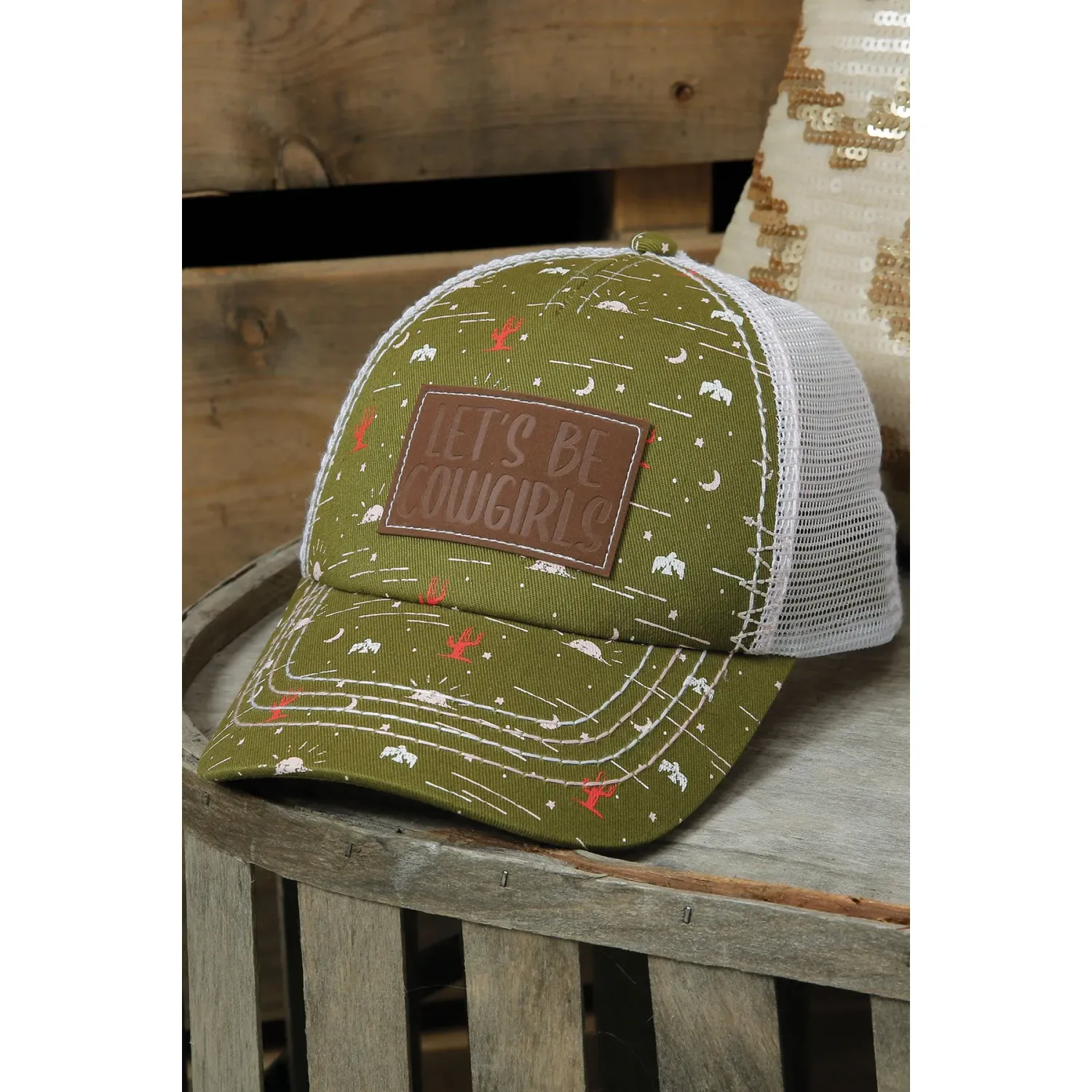 Cruel Girl Womens Trucker Cap Green - CCC0042005