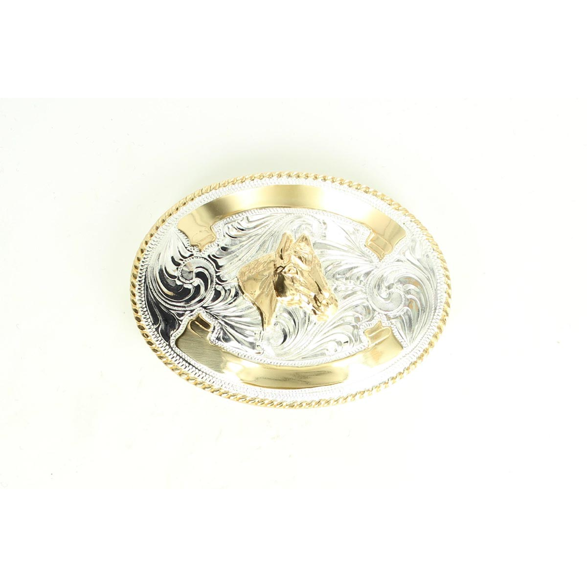 Crumrine Oval Trophy Buckle - Engravable Team Roper