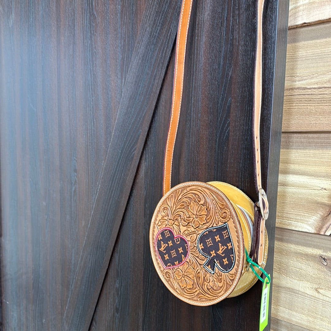 Custom Leather Purse - Round