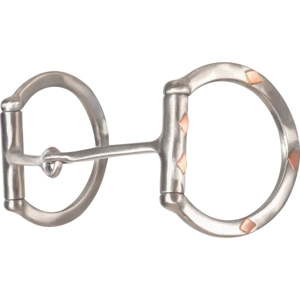 Classic Equine Sherry Cervi D Ring Square Snaffle Bit - Silver