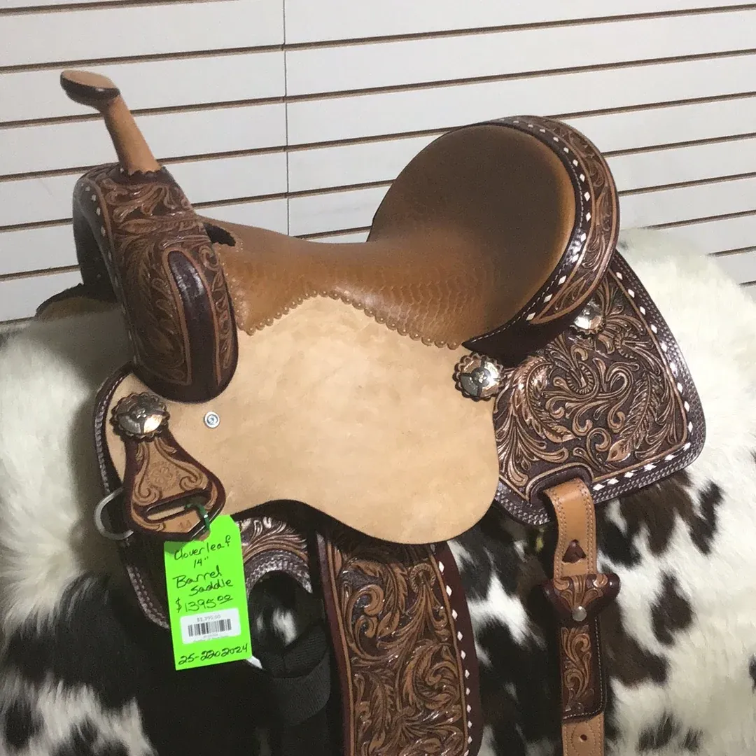 Cloverleaf 14" Barrel Saddle-1