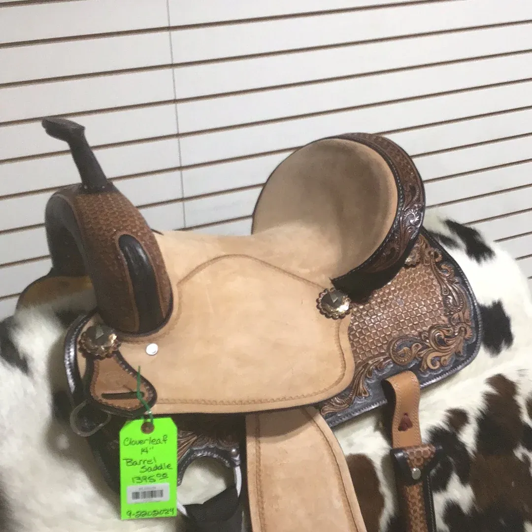 Cloverleaf 14" Barrel Saddle-5
