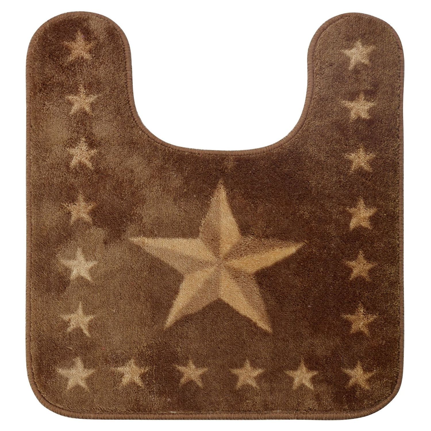 Contour Star Bath Rug Chocolate