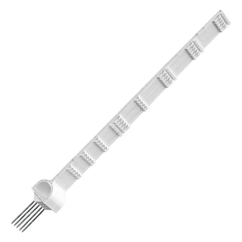 Corral Plastic Post Stirrup Step White 158cm 5/pk