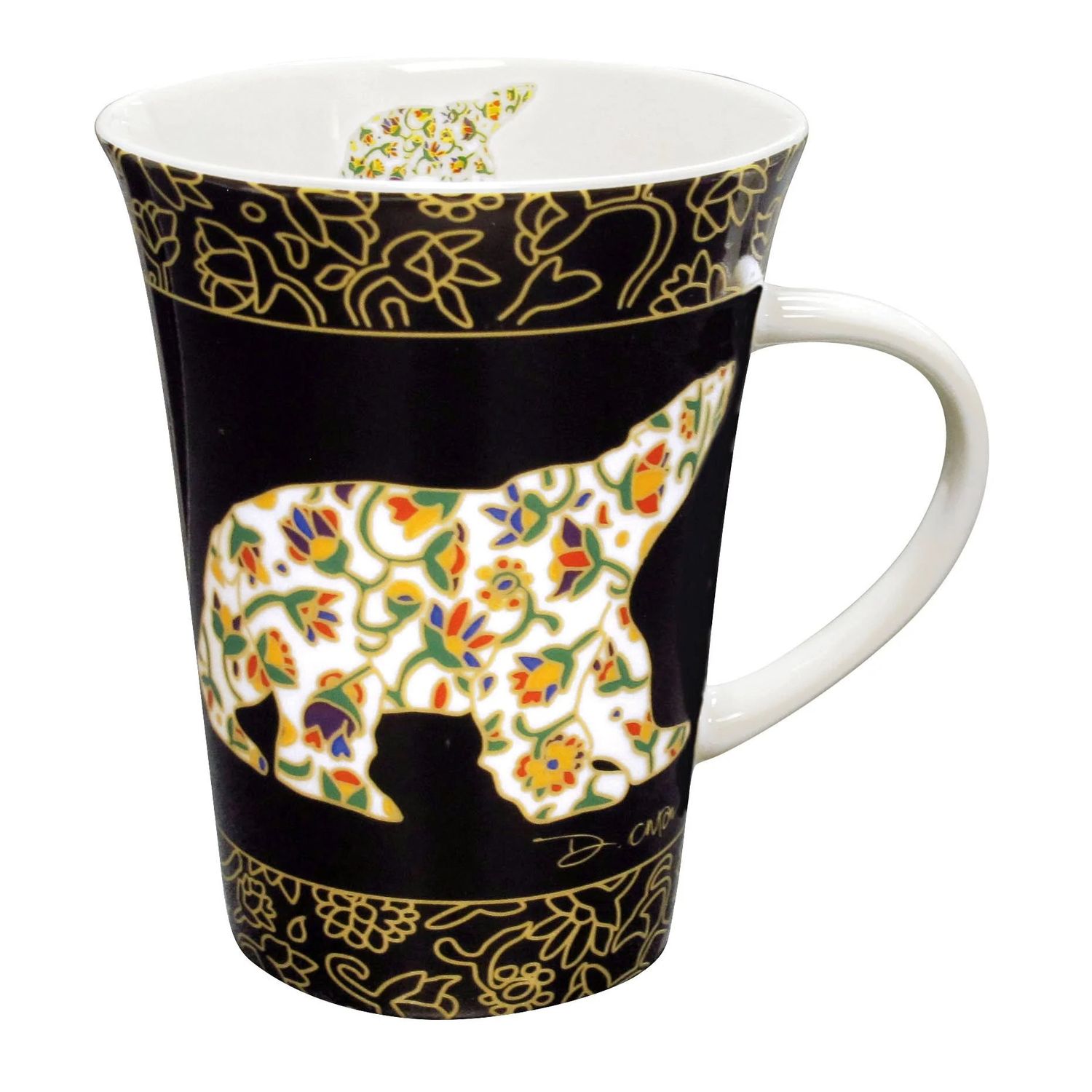 Dawn Oman Spring Bear Porcelain Decal Mug