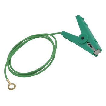 CORRAL Earth &amp; Fence Connection Cable 100cm s/eyelet - Green (44606)