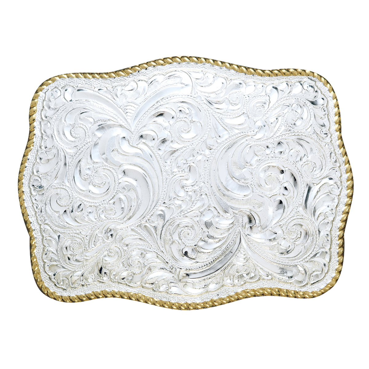 Crumrine Rectangle Buckle - Scroll Design