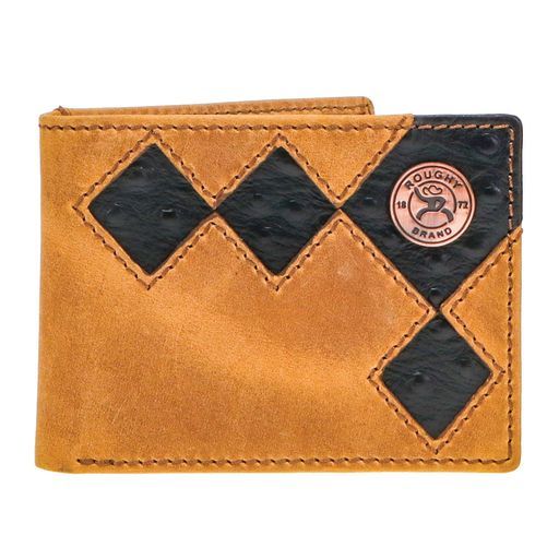Diamond Patchwork Cutout Front Pocket Bifold Wallet