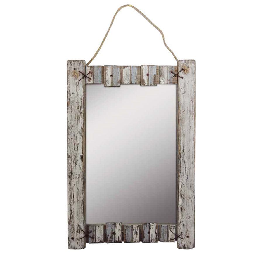 Distresseed Painted Wood Mirror