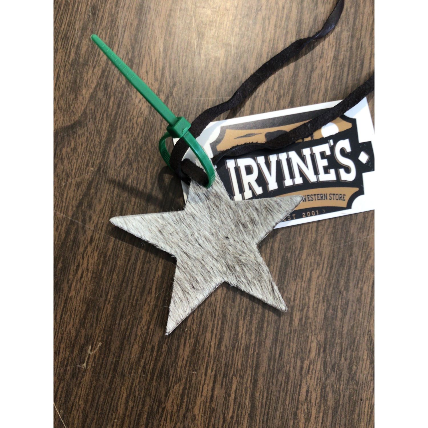 D2W Trading Cowhide Star Ornament
