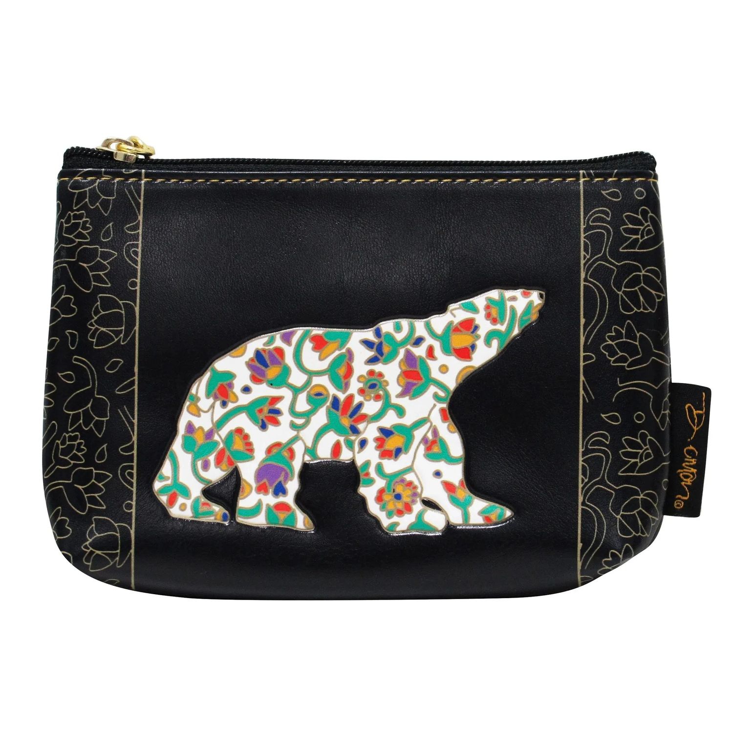 Dawn Oman Spring Bear Coin Purse- Black